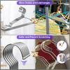 10/20/30pcs Metal Clothes Hangers With Shoulder Grooves, Non-slip Clothes Drying Rack, Heavy Duty Coat Hangers For Closet,