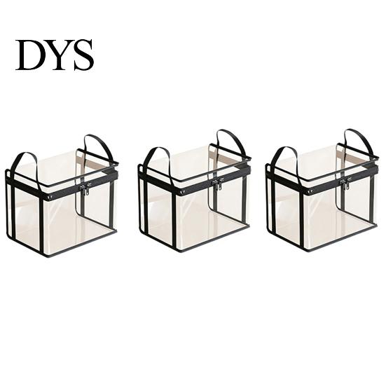 Kids Toy Storage Box Transparent Clothes Bag, with Sturdy Handles, Durable Plastic Visibility High-strength Bin Book Organizer, Moisture-proof