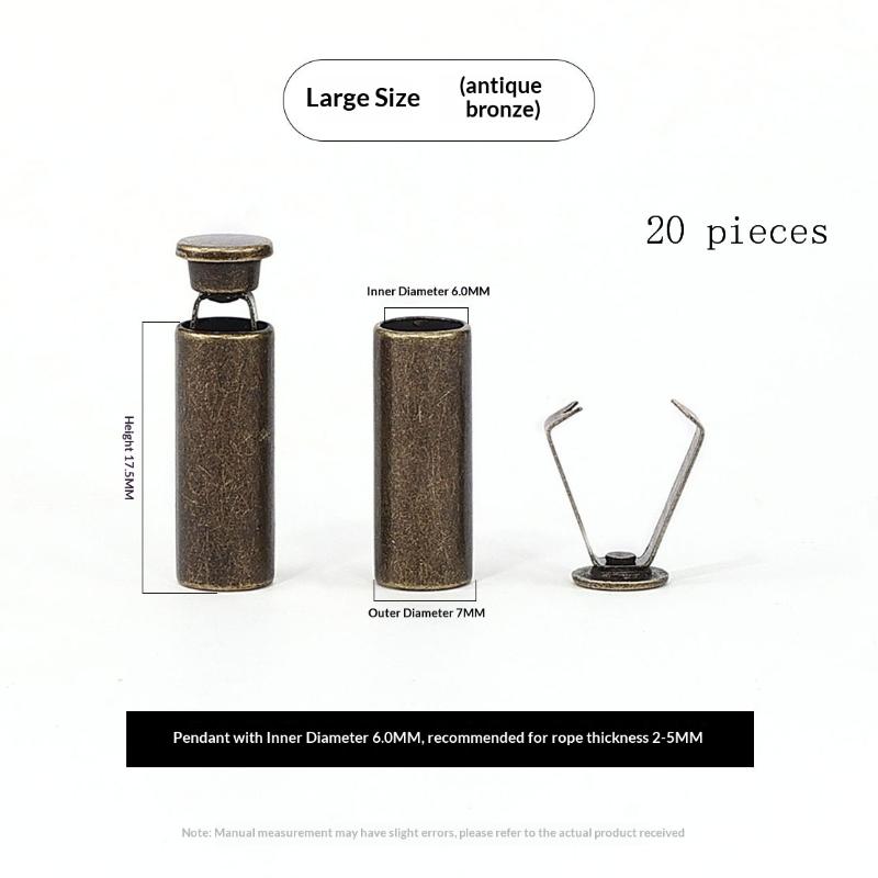 

daily20Pcs Metal Rope Ends Stopper Button Cord End Lock Cap DIY Bag Shoes Garment Lanyard Accessories Hanging Bell Buckle