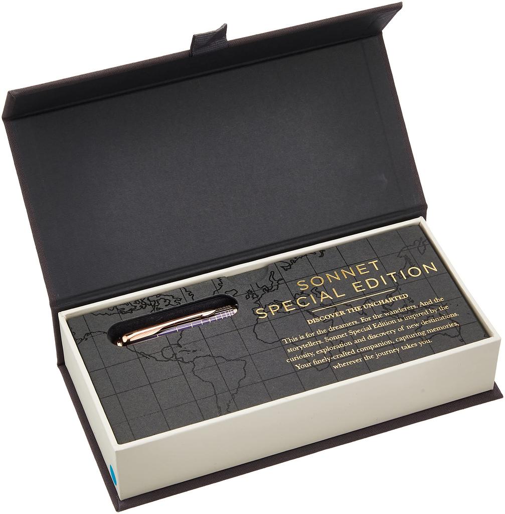 Parker Sonnet Great Expectations Special Edition Fountain Medium Purple Officially Imported Pen, Nib, Sizzle, 1930529, Dual-Use,
