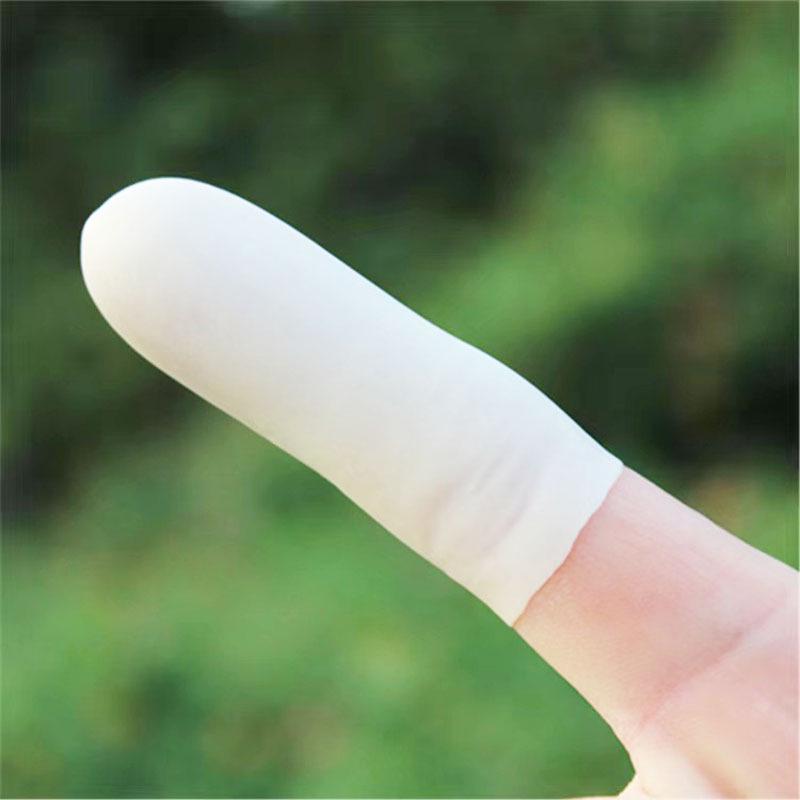 Smooth Silicone Agricultural Finger Cots - 100 Pack, Thickened Rubber for Nail Art and Labor Protection.