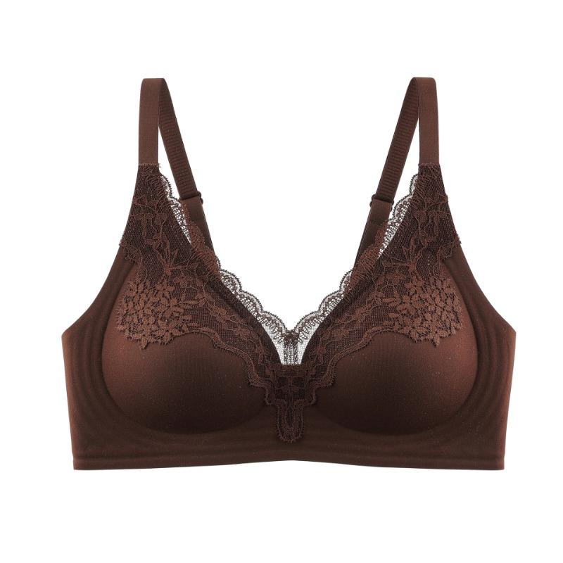 French Seamless Push Up Lace Thin Comfort Bra