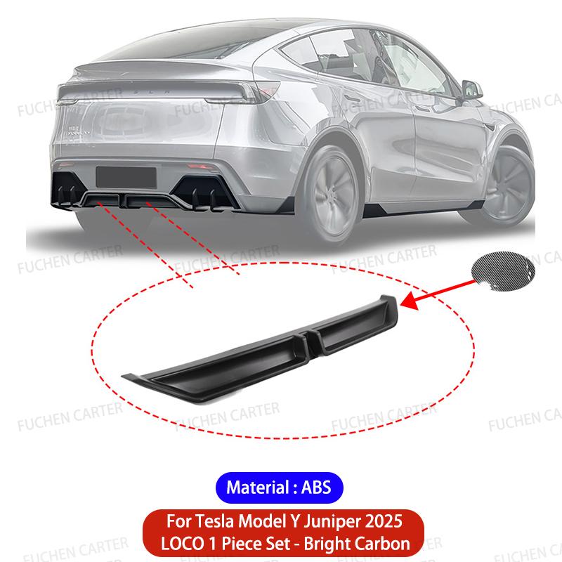 For Tesla Model Y Juniper 2025 Rear Bumper Side Corner Diffuser Lip Splitters Lower Corner Spoiler Aprons Wrap Angle Accessories