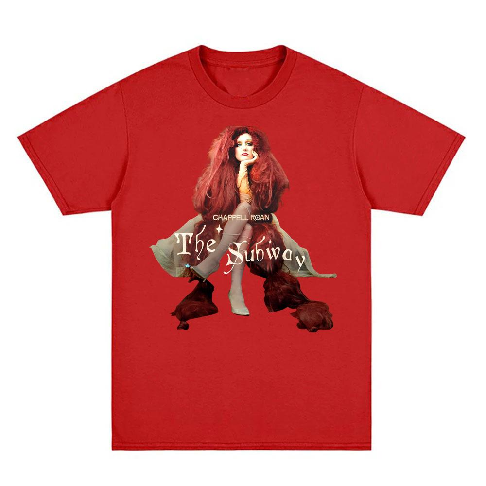 

Chappell Roan-The Subway T Shirt Short Sleeve 100%Cotton Summer Tee-shirt Graphic Printing Tshirt Hip Hop Punk Clothing Tops XXL красный