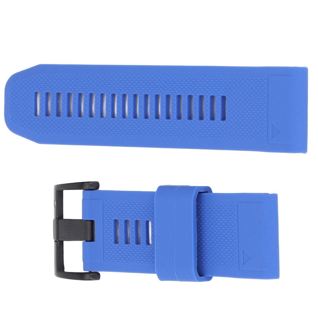 26mm Silikon Uhrenarmband Atmungsaktive Edelstahlschließe Ersatzuhrenarmband mit Ladeanschluss für Fenix 2 3 3HR