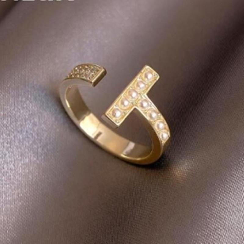Classic Twist Chain Open Rings For Women Zircon Stainless Steel Geometric Twist Wrapped Couple Ring Wedding Aesthetic