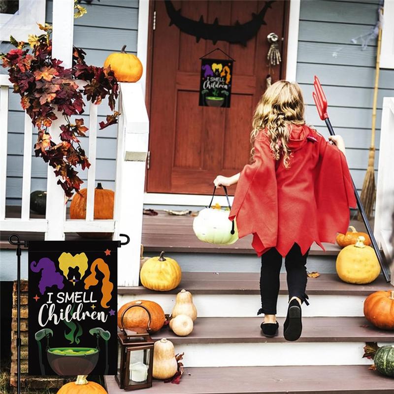 Halloween Decoration Garden Flag Courtyard Garden Decoration Background Outdoor Holiday Flag Background
