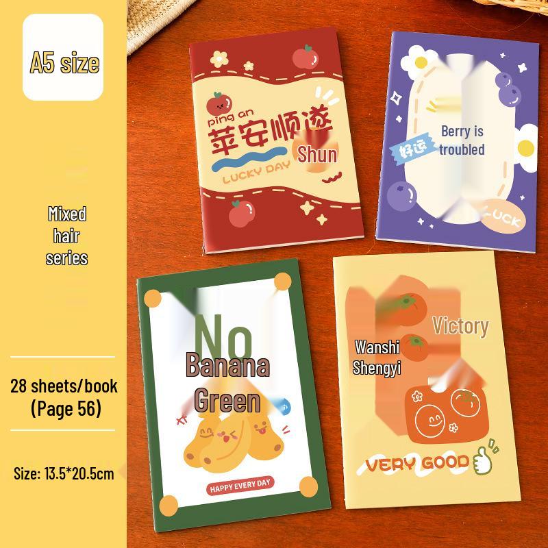 Inspirational A5 Fruit Notebook: Cute, Large, Soft Cover for Students - Perfect Gift Diary A5