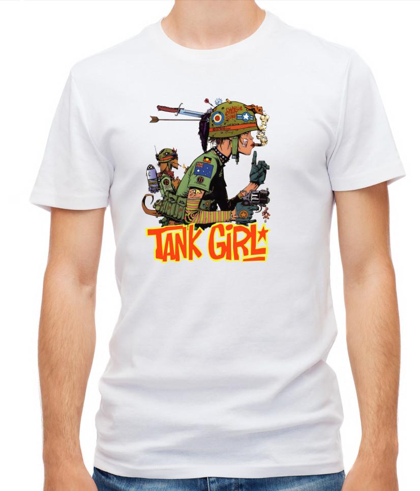 Charlie Don t Surf Tank Girl, Short Sleeve White T Shirt Men F014 L