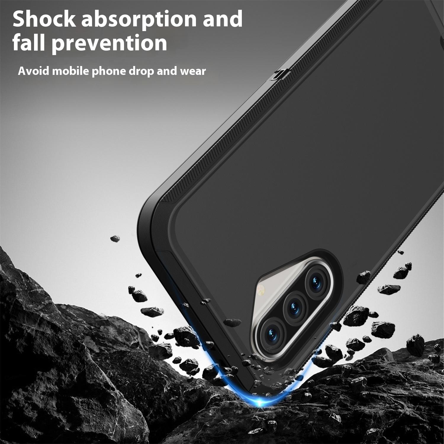 

For Samsung Galaxy A36 5G Case 3 in 1 Detachable Shockproof Anti Slip TPU+PC Phone Back Cover As Shown E