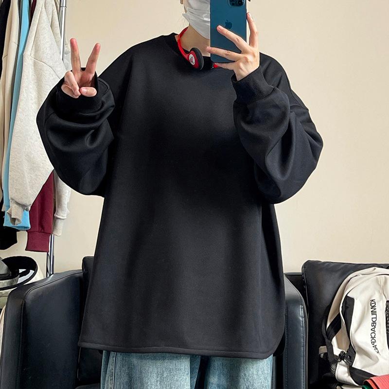 

Спортивная толстовка мужская, весна и осень, мужская повседневная одежда, свитер с длинными рукавами, нижняя рубашка, дышащая круглая горловина, куртка большого размера 5XL