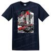 Car Racing Art Graphic T Shirt Urban City Scene High Octane Graphic Tee