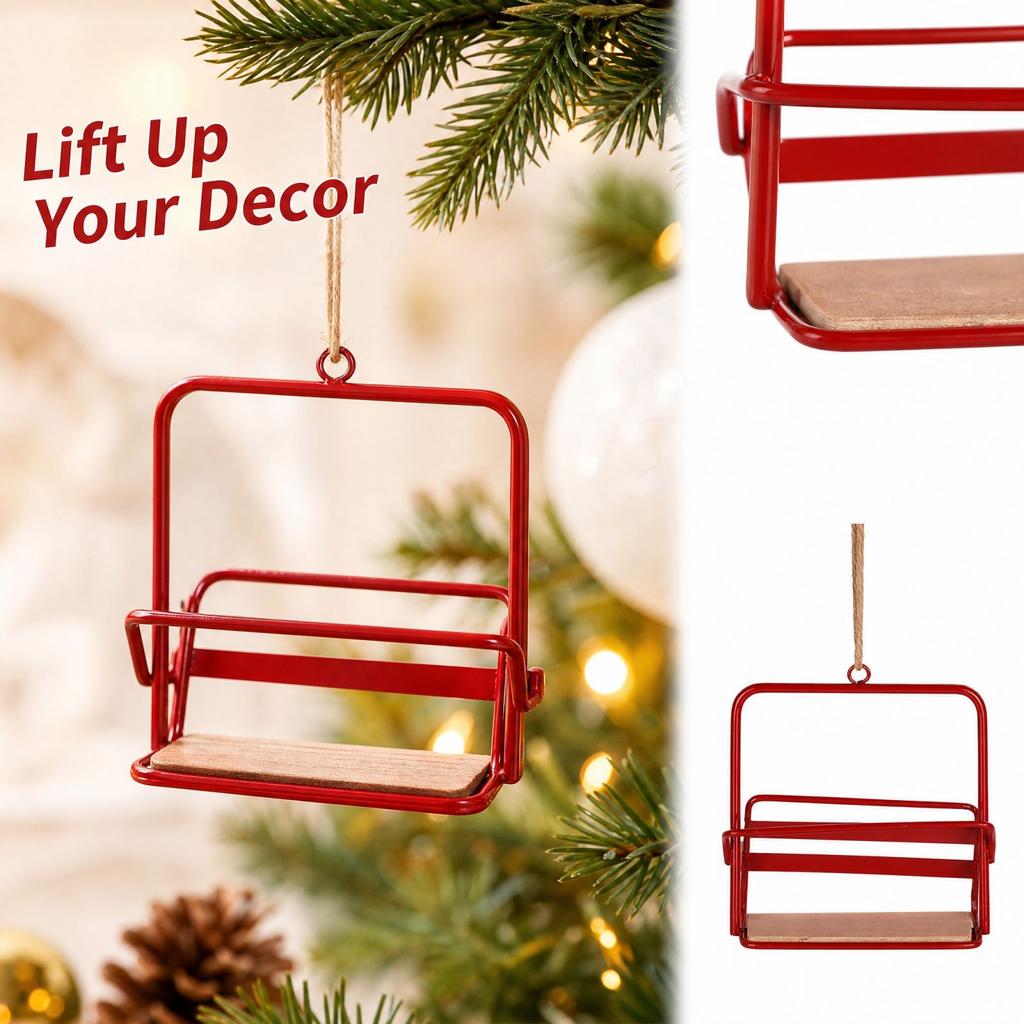Wrought Cable Car Hanging Ornament Decorative Pendant for Home and Decor