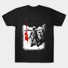 Men Black Print T-shirt The Thing Red No-Cut Transfer Paper Print Cotton Tshirt