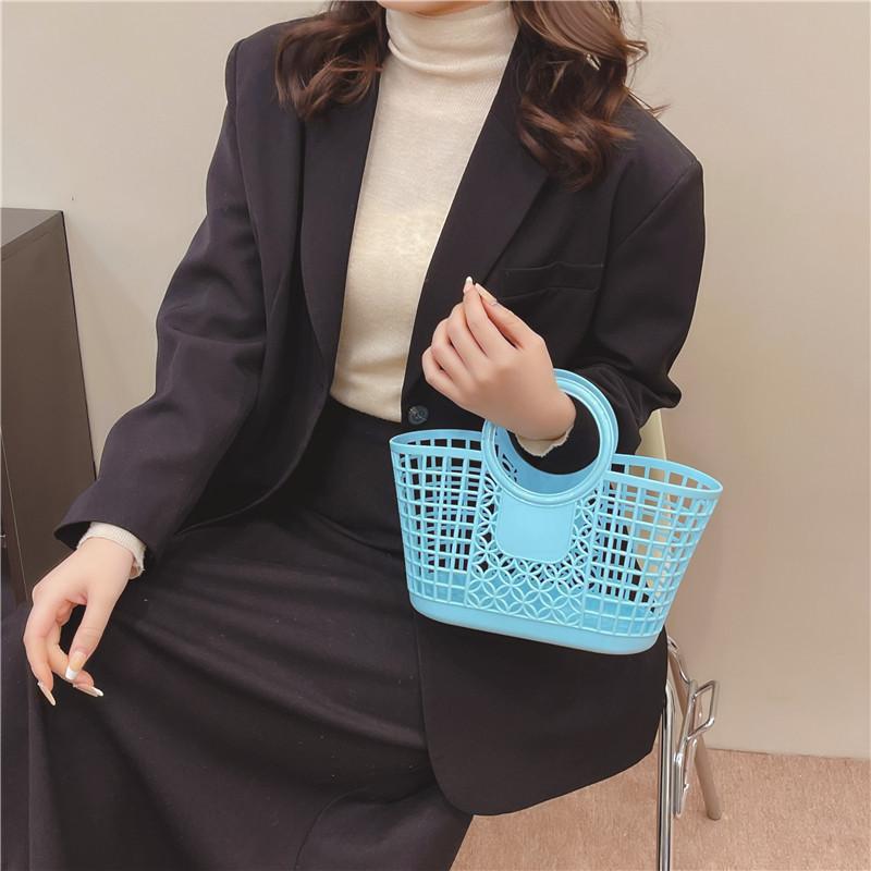 Hollow vegetable basket bag storage basket shopping basket pvc washing basket gift basket