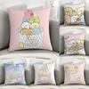 S-Sumikkogurashi Niedlicher Kissenbezug Sofa Dekorativ Zuhause Doppelseitiger Druck Plüsch Quadratische Wurfkissenbezüge Kissen Dekoration Bezug