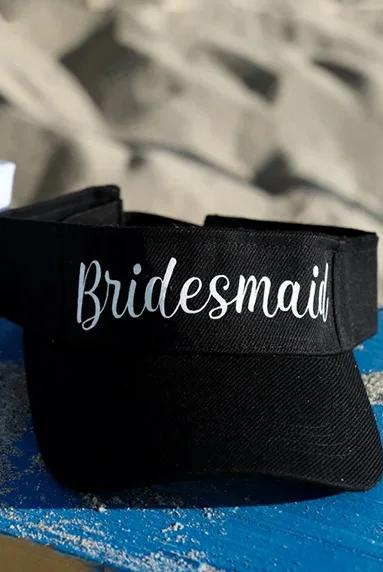 Bride Bridesmaid Visors Hat beach pool summer wedding Bach weekend Bachelorette hen Party bridal shower decoration proposal Gift