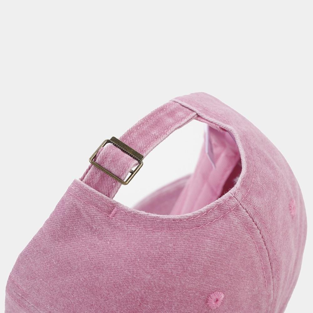 Embroidered Love Baseball Cap Washed Cotton Camping Hat Casual Sunscreen Cap  Women Men