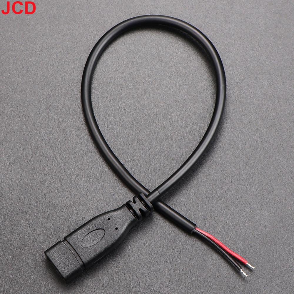 5pcs 2Pin 4Pin Micro USB / Type C Charger Connector USB 2.0 Type A Male Female Power Supply Extension Cable Wire DIY Data Line