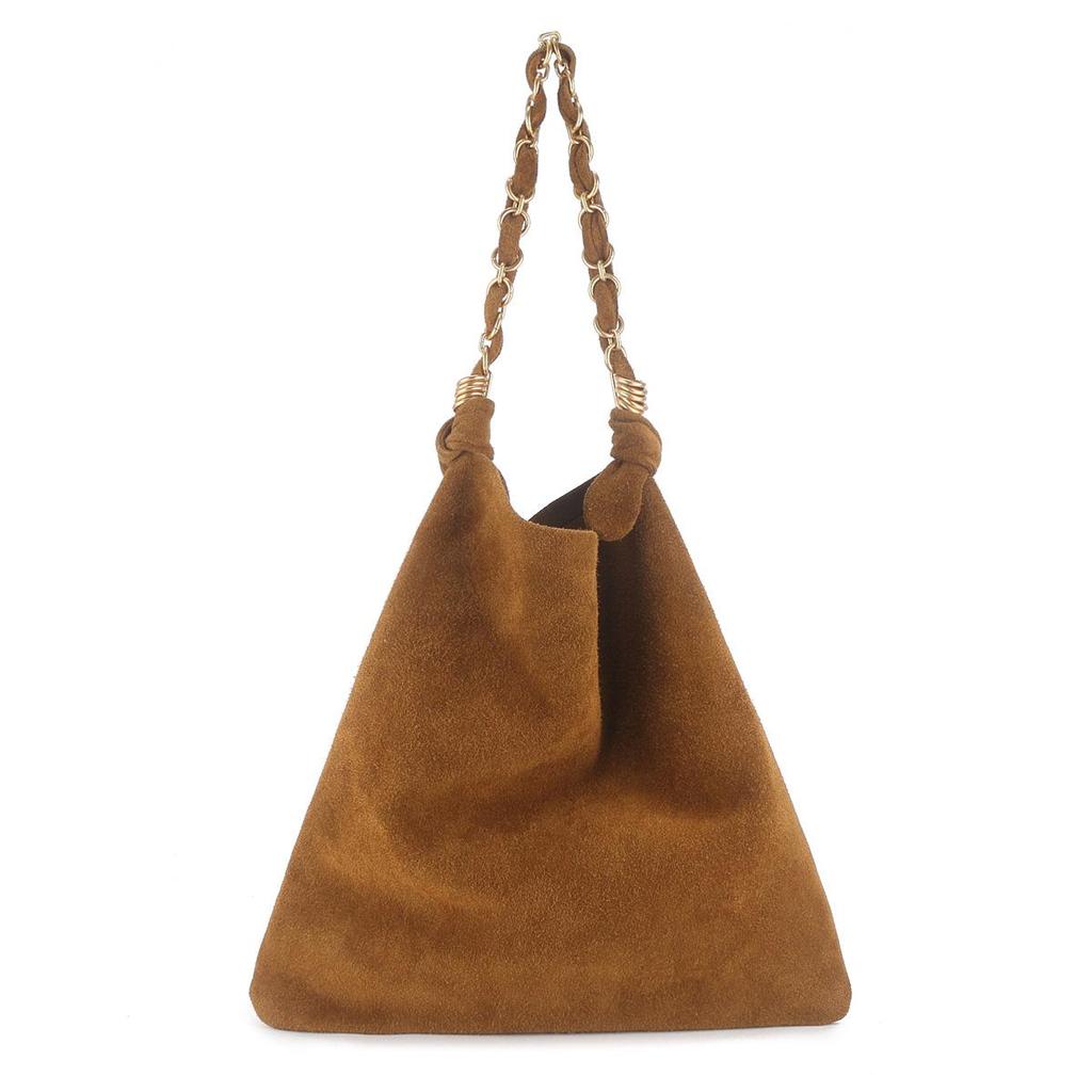 Retro Frosted Cowhide Tote - Large Capacity, Casual Single Shoulder Bucket Bag