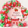 Strawberry-Themed Balloon Garland Set for Birthday Parties