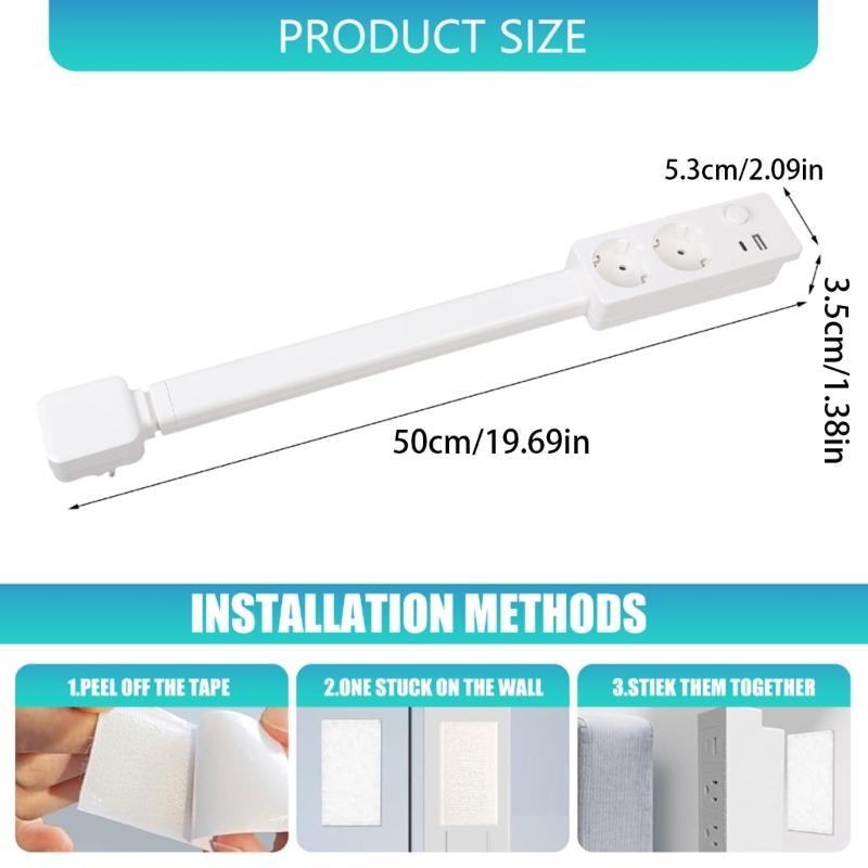 Square Power Socket With Individual Switches And Wide Outlet Spacing For Multiple Devices In Home Office