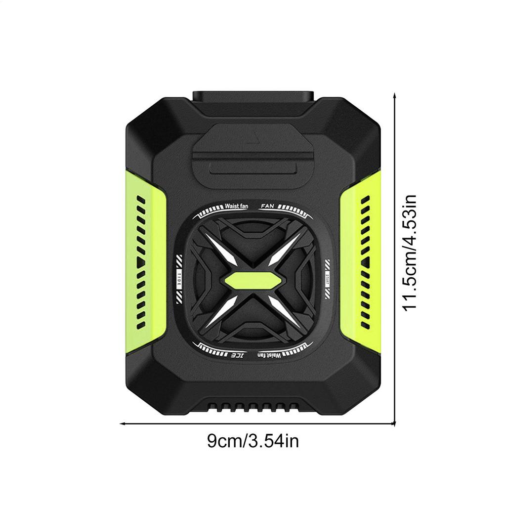 3 Speed Settings 5000mAh Wearable Cooling Device Portable Waist Fan with LED Light for Emergency Outside Hiking Home Camping