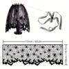 4Piece/Set Halloween Tablecloth Spider Web Fireplace Disposable Bat Spider Table Pulley Circular Tablecloth Lampshade Decoration