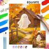 Digital Halloween Autumn Cottage Oil Painting Art Coloring Painting Handmade DIY Home Decoration Painting