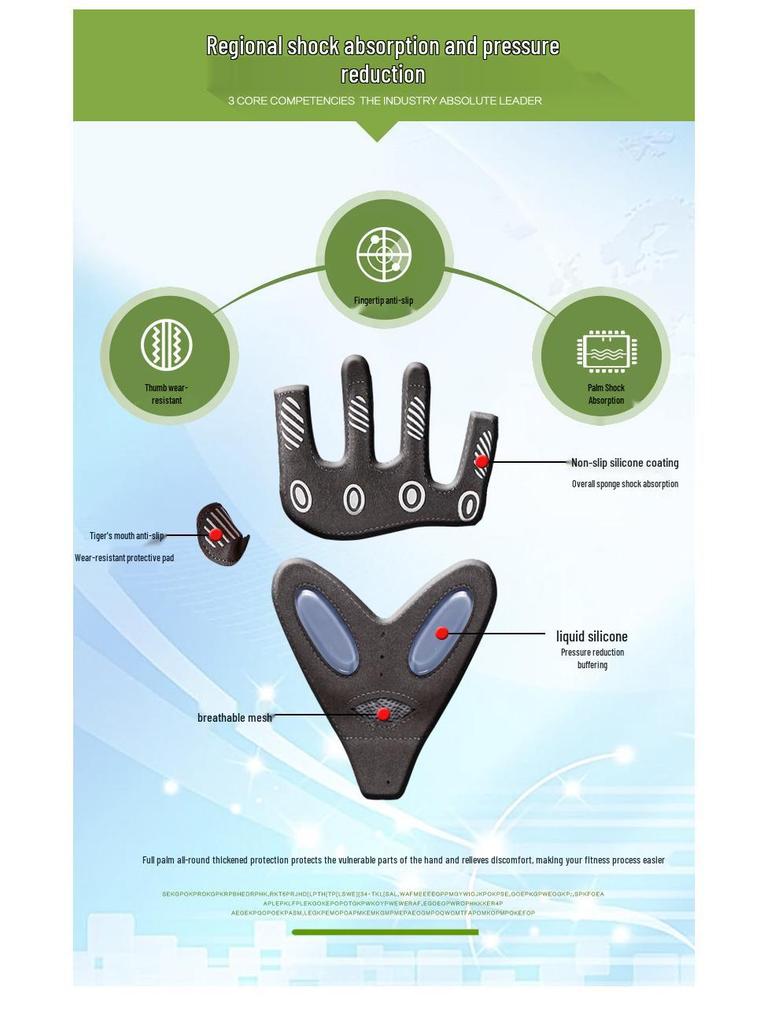 Non-Slip Breathable Half-Finger Fitness Gloves for Women & Men - Ice Silk Shock Absorption for Weightlifting & Yoga