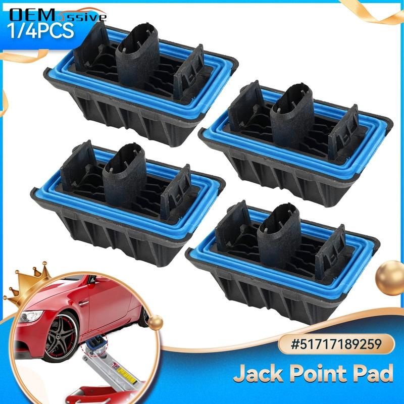 1/4 pièces Support de point de levage de voiture 51717189259 Pour BMW X3 X4 X5 X6 E70 E71 E72 F15 F25 F26 Bouchon de protection Bloc