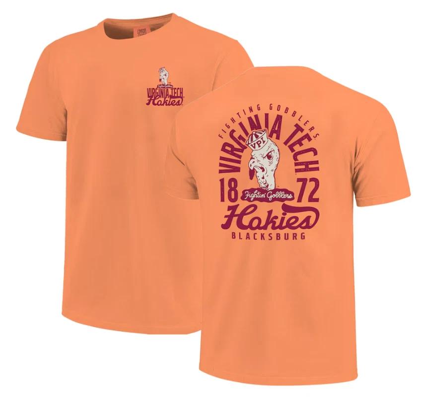 Orange Virginia Tech Hokies Mascot Overlay T- Shirt 3XL