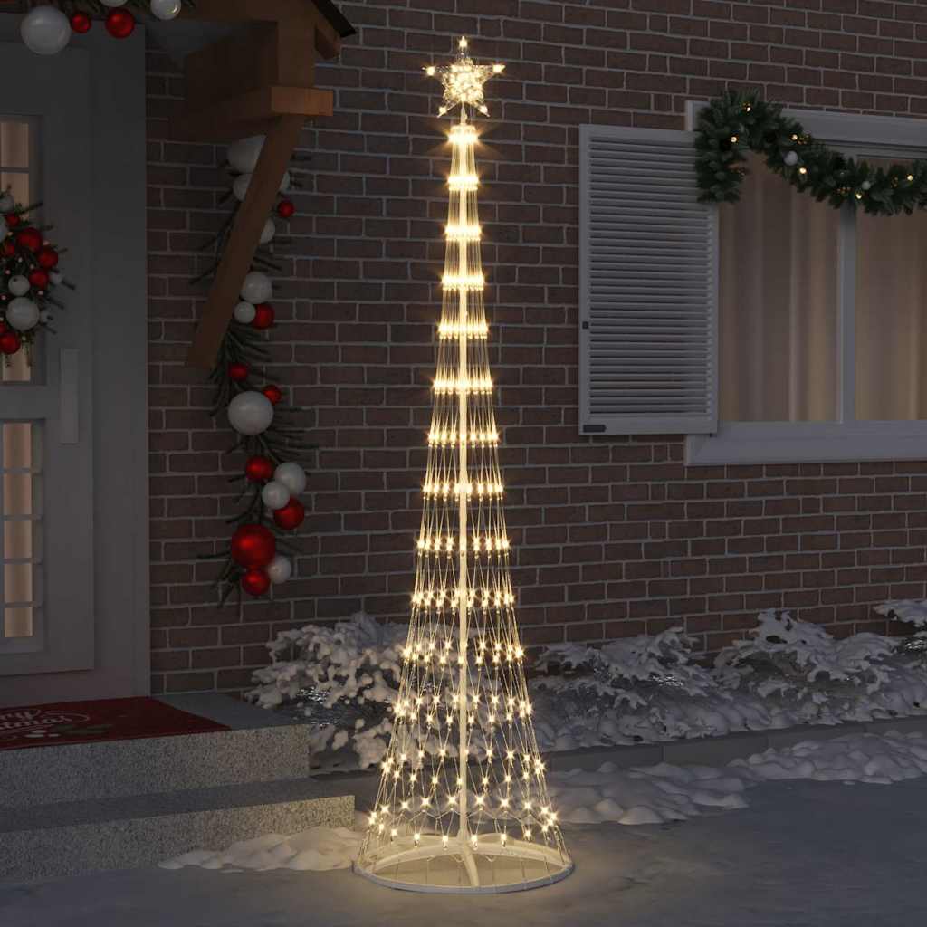 LED Christmas Tree with 290 Warm White LEDs 250 cm Metal