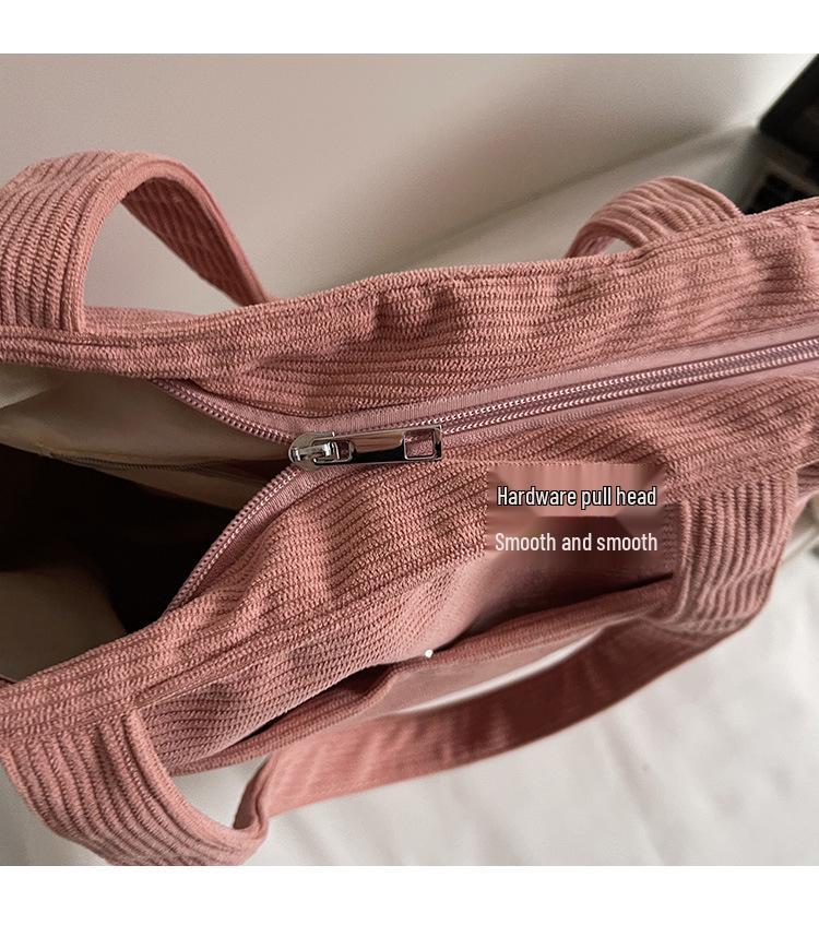Versatile Canvas Tote - Large Capacity Shoulder Bag for Students