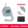 Spessimetro a Display Digitale Lega di Zinco Elettronico LCD Micrometro Metrico Imperiale Strumenti di Misura Spessore Parete 0-10/20mm
