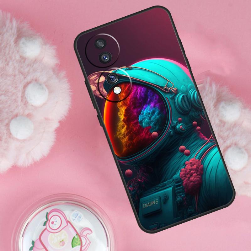 Space Moon Astronaut Case For Honor Magic 6 5 7 Lite Honor 200 Pro 50 70 90 Lite X9b X9a X8b X8a X8 X9 X9c Cover