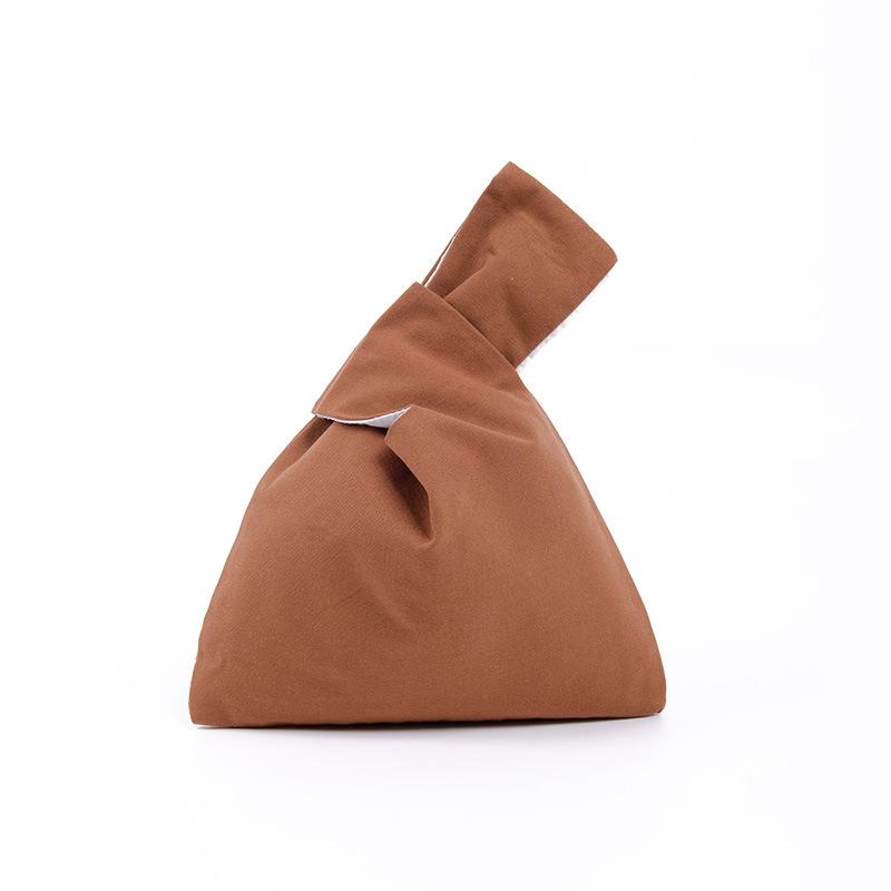 Cotton Women's Handbags Knot Wrist Shopping Bag Eco friendly Reusable Grocery Pouch Lightweight Tote Handbags Coin Purse Bag