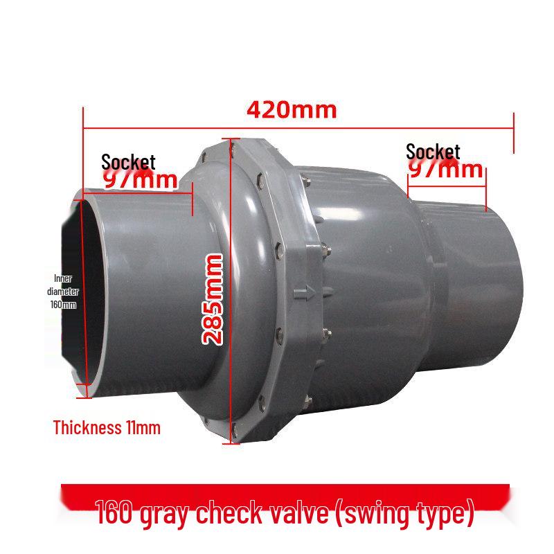White PVC Ball Check Valve for Water Pipes, Fish Tank Fitting, Sizes: 1 Inch, 25, 32, 40, 50 Mm