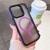 Luxury Frame Colorful Matte Translunt Magnetic For Magsafe Case For iPhone 14 11 12 13 15 Pro Max Plus Wireless Charging Cover