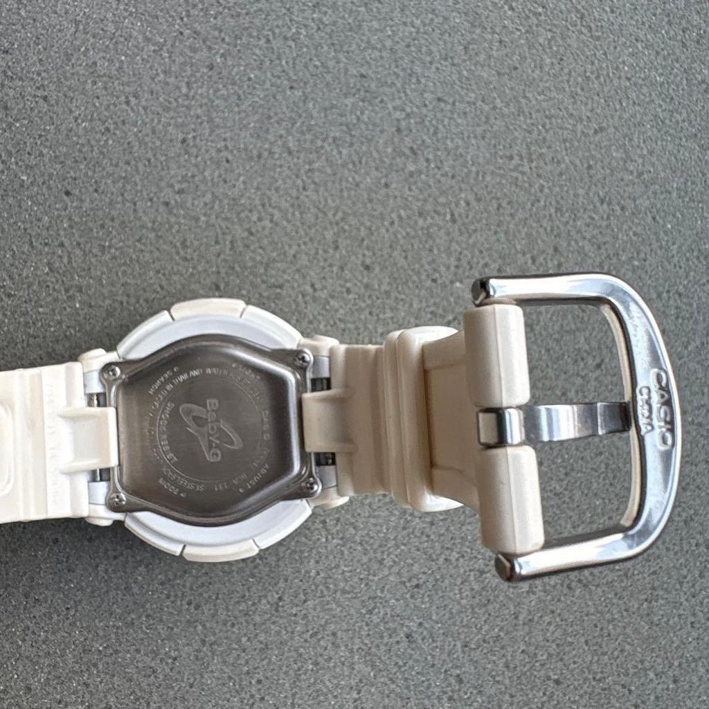 Used CASIO BABY-G White Ladies Watch Battery Replaced
