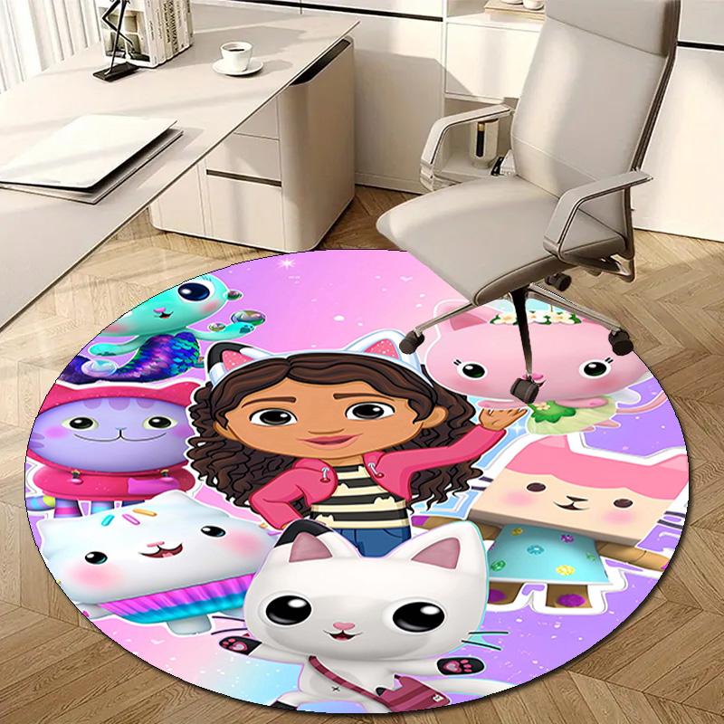 1pc Gaby's Bubble House2 Design Printed Area Round Carpet for Bedroom Living Room Home Decor Rugs Mat Non Slip Mat Rug for Bedside