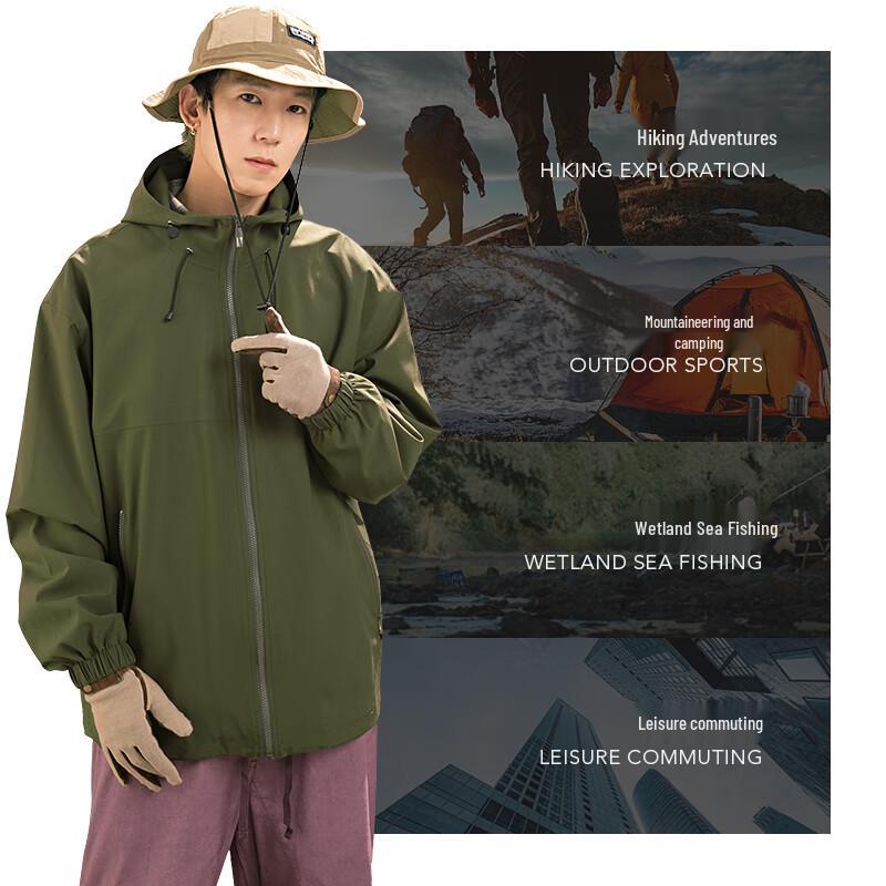 GENIOLAMODE Men's Casual Outdoor Waterproof Jacket