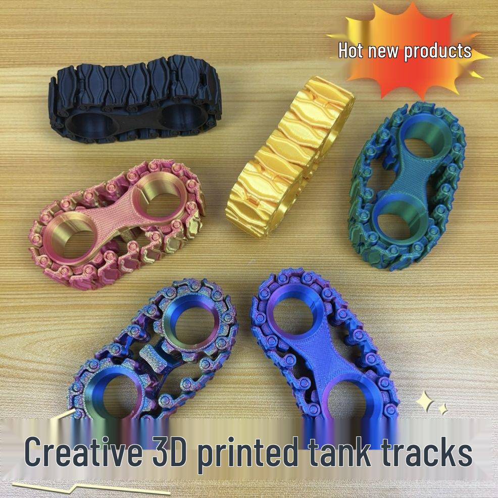 

3D Printed Rotatable Track Model Finger Spinner Toy Gift 8cm x 4cm