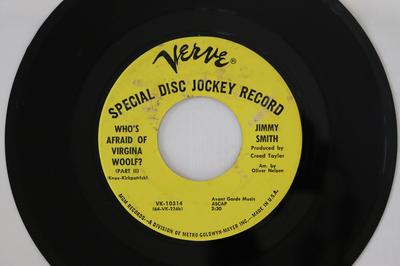 7-tums skiva JIMMY SMITH - Who's Afraid Of Virginia Woolf? VK10314 Verve Records 1964 US Jazz Begagnad