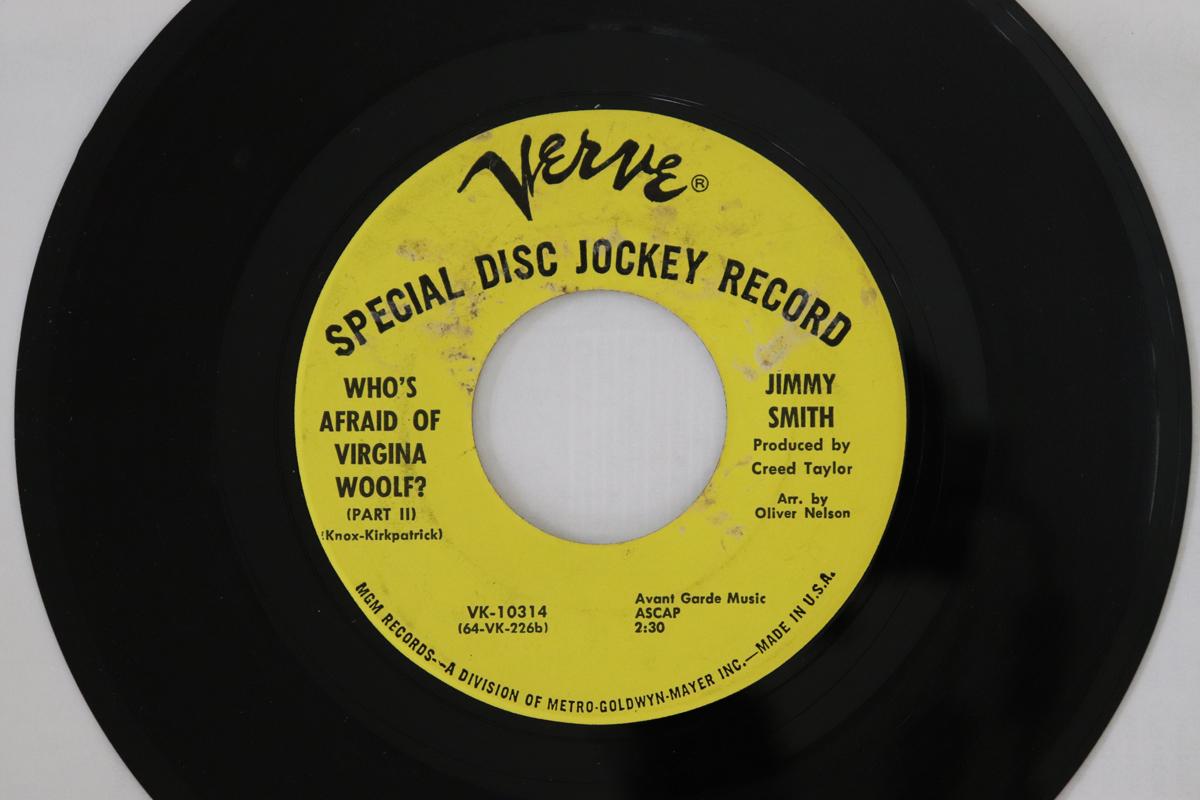 

7inch Record JIMMY SMITH - Who s Afraid Of Virginia Woolf VK10314 Verve Records 1964 US Jazz Used