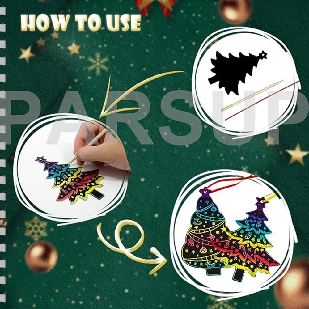 12Pcs DIY Toys Scratching Painting Paper Colorful Scratching Paper For Kids