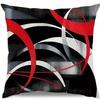 Federa per Cuscino a Strisce Geometriche Astratte Rosso Bianco Nero Federa Decorativa per Cuscino Decorazioni Moderne Artistiche per la Casa Divano Letto Stanza