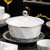 Jingdezhen Keramik Weiß Diamant Speiseteller Set