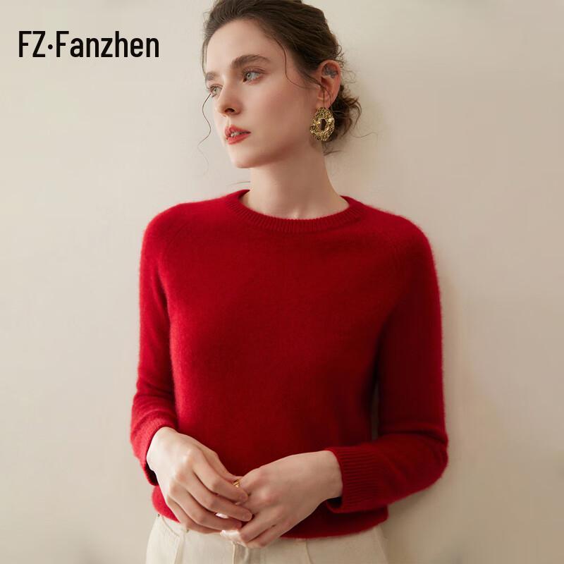 Women's 100% Cashmere Round Neck Pullover Sweater