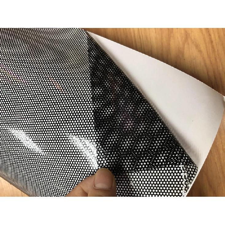 53cmx300cm Czarna Folia Siatkowa Perforowana 'Oko Muchy' Jednokierunkowa Wizja Naklejka na Reflektor Samochodu Skutera Motocykla Światło Tylne